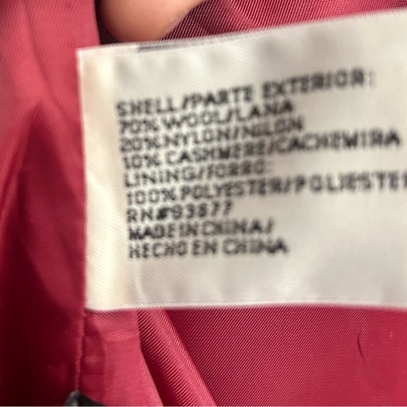 ST JOHNS BAY CASHMERE BLEND WOMEN JACKET IN DEEP RED SIZE LARGE - Picture 6 of 8